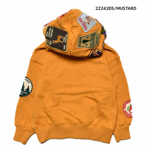 【130~150】★NEEDLEWORKS★柔らか裏毛ワッペンパーカー(2224205j)